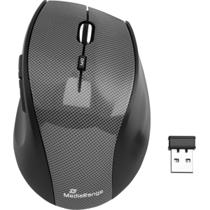 MEDIARANGE MR OS207 - Ratón (ratón), radio, negro/carbón