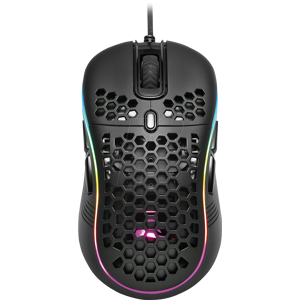 SHARKOON SHARK LIGHT2 S - Ratón para juegos (Mouse), USB, RGB, negro