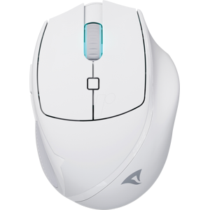 SHARKOON SHARK M25W WS - Ratón (ratón), radio/USB, RGB, blanco