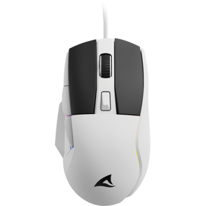 SHARKOON SHARK SGM35 WS - Ratón para juegos (ratón), USB, RGB, blanco