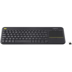 Logitech Teclado Smart TV K400 Plus Inalámbrico Negro.