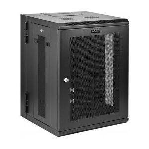 StarTech.com RK1520WALHM, 90 kg, Wall mounted rack, Acero, Acero, Negro, Cerrado
