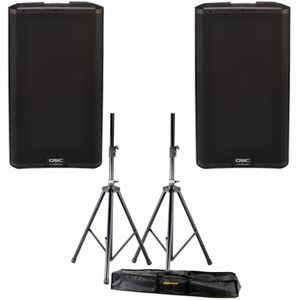 QSC K 12.2 Stereo Stand Bundle Negro