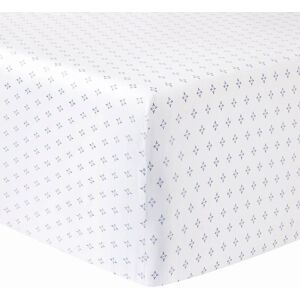 Anne de Solène Drap housse percale bleu clair 160x200 cm Bleu 200x0x160cm