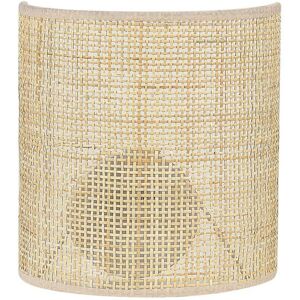 Beliani Lampe murale rotin naturel
