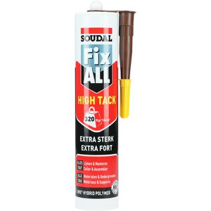 Mastic colle Fix All High Tack brun cartouche 290ml - SOUDAL - 100274