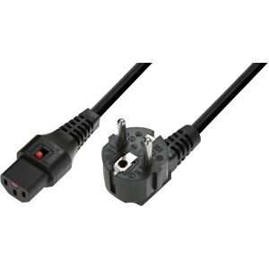 Sonstige IEC LOCK IEC Power Cable locking 3x1.0 1m bk - Câbles d'alimentation IEC