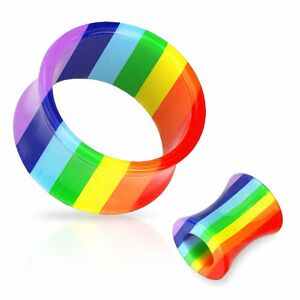 Piercing Street Piercing Tunnel Acrylique Gay Pride - Multicolore