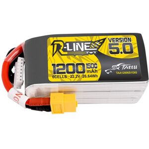 Tattu Gens Ace Batterie Lipo FPV Tattu R-Line Version 5.0 1200mAh 22.2V 6S1P 150C avec XT60