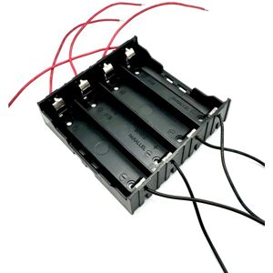 Sans marque Support de Piles pour 4x 18650 avec fils et contacts de serrage