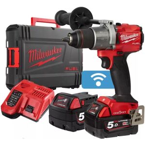 Milwaukee M18 ONEPD2-502X Perceuse a percussion 2x5.0 Ah, HD Box 4933464527