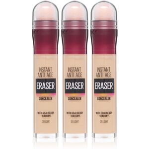 MAYBELLINE NEW YORK Instant Anti Age Eraser correcteur liquide avec applicateur éponge conditionnement avantageux teinte 01 Light