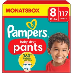 Pampers Couches culottes Baby-Dry Pants taille 8 extra large 19 kg+ pack...