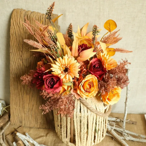 Aucun INS-Bouquet de Fausses Fleurs Vertes, Plantes Artificielles, Décorations de Mariage, 44cm