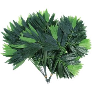 Aucun 100 pièces plantes vertes feuilles de bambou branche décorative artificielle cadre de porte décoration fils exposés pour l'artisanat
