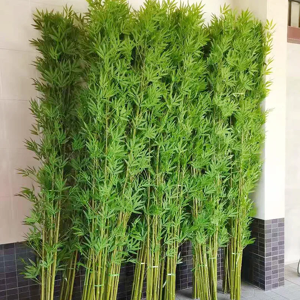 Aucun Plante artificielle en bambou vert pour cloison intérieure, feuillage vert, décoration intérieure et