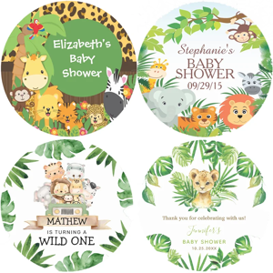 Aucun Animaux de la Jungle personnalisés nom personnalisé texte Zoo anniversaire faune Zoo bébé bain fête