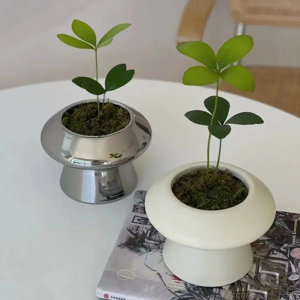 Aucun Pot de fleurs en céramique nordique pour salon, lumière de luxe, plante verte orchidée