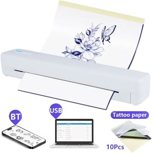 Xprinter Imprimante de pochoirs de tatouage sans fil, Kit d'imprimante thermique Portable A4, Compatible avec téléphone iPad et PC pour artistes tatoueurs