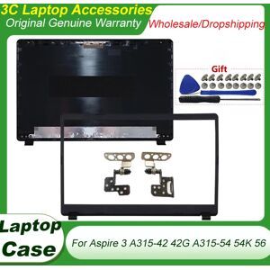 KNYORO Nouveau N19C1 étui pour Aspire 3 A315-42 A315-42G A315-54 A315-54K A315-56 LCD couverture arrière charnières de lunette boîtier d'écran pour ordinateurs portables 15.6 pouces