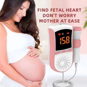 ALIWUZN Détecteur de fréquence cardiaque à ultrasons pour bébé, moniteur de rythme cardiaque, doppler fœtal,