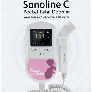 Sinohero Détecteur de battements de cœur de bébé à ultrasons fœtaux, moniteur de fréquence cardiaque Doppler,