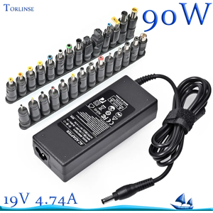 TORLINSE Chargeur adaptateur secteur universel 19V, 4,74 a, 90W, pour Acer, Asus, Dell, HP, Lenovo, Samsung,