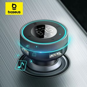 Baseus – transmetteur FM Bluetooth 5.0 pour voiture, adaptateur de musique 3.4A, chargeur double USB, lecteur MP3, Radio, modulateur FM