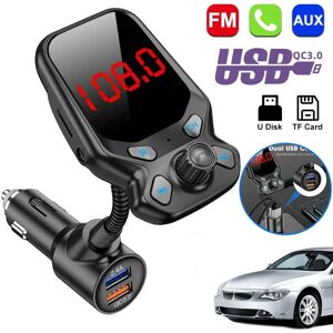 Aucun Kit mains libres Bluetooth sans fil pour voiture, transmetteur FM, chargeur, lecteur MP3, adaptateur radio, ensemble de chargeur USB