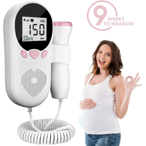 FENGCARE Détecteur de fréquence cardiaque pour bébé à ultrasons 3.0MHz, moniteur de battement de cœur