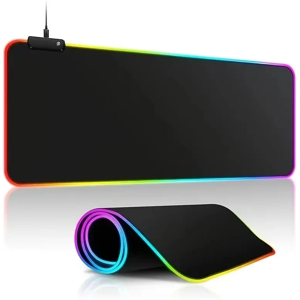 iMice Lumière LED tapis de souris RGB couverture de clavier tapis de bureau Surface colorée tapis de