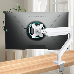beishi Support de moniteur unique pour écrans 13 "-32", recommandé, bras de moniteur réglable avec pince en