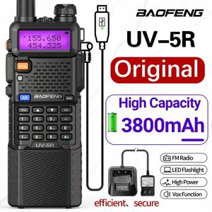 Baofeng UV 5R 3800mAh talkie-walkie longue portée chargeur USB UHF VHF double bande