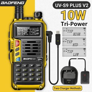 BAOFENG UV S9 Plus V2 10W puissant talkie-walkie chargeur USB 16 KM longue portée émetteur-récepteur double bande portable UV 5R Radio bidirectionnelle
