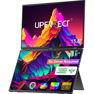 UPERFECT Delta 15,6 pouces double moniteur portable Gaming triple moniteur d'ordinateur portable