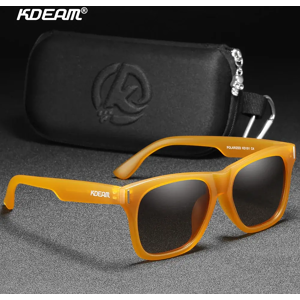 KDEAM nouvelles lunettes de soleil polarisées carrées hommes revêtement multicolore lunettes de