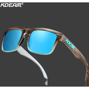 KDEAM-Lunettes de soleil carrées polarisées pour hommes, lunettes de soleil à revêtement, plein air,