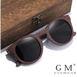 GM lunettes de soleil ovales 100% bois lunettes de soleil polarisées hommes femmes lunettes de mode