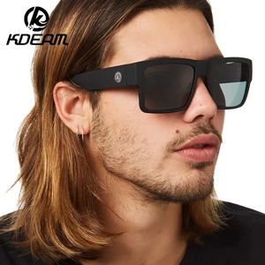 KDEAM classique carré polarisé sport lunettes de soleil mode lunettes de pêche en plein air hommes
