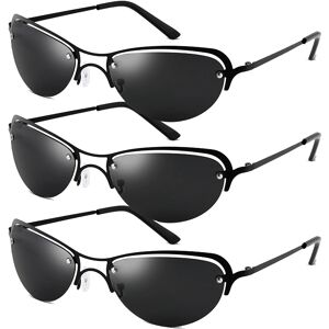 ISENGHUO Lunettes de soleil polarisées sans monture pour hommes, lunettes de soleil vintage, lunettes de