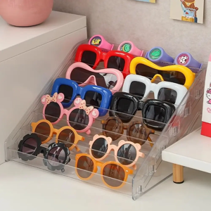 Aucun Support de rangement pour lunettes de soleil en acrylique pour enfants, lunettes de soleil myopie,