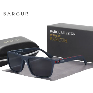 BARCUR Design-Lunettes de soleil polarisées TR90 pour homme et femme, accessoire de sport léger,