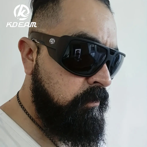 KDEAM nouveau grand cadre concepteur polarisé hommes lunettes de soleil marque de luxe coupe-vent