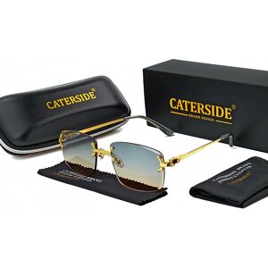 CATERSIDE-Lunettes de soleil carrées sans monture pour hommes et femmes, lunettes de soleil de