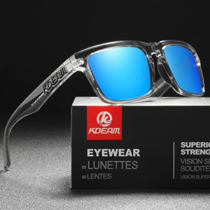Kdeam 2024 lunettes de soleil polarisées de haute qualité pour hommes cadre gris Transparent mode