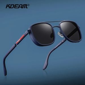 KDEAM lunettes de soleil polarisées à jante complète pour hommes fabriquées à partir de lunettes de