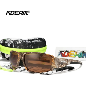 KDEAM Performance lunettes de soleil polarisées pour hommes motif d'impression conception cadre