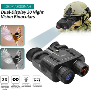 GOYOJO Lunettes de vision nocturne 3D, binoculaires, lunettes de chasse, lunettes pour casque, NV8000