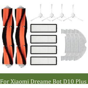 NONE Pièces de rechange pour aspirateur Xiaomi Dreame Bot D10 Plus, accessoires, brosses, filtre, sacs à poussière, tissu de vadrouille, brosse latérale principale, RLS3D