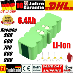powtree Batterie aste pour aspirateur iRobot Roomba 14.4, 500 V, 900, 985, 980, 960, 785, 530, 560, 650,